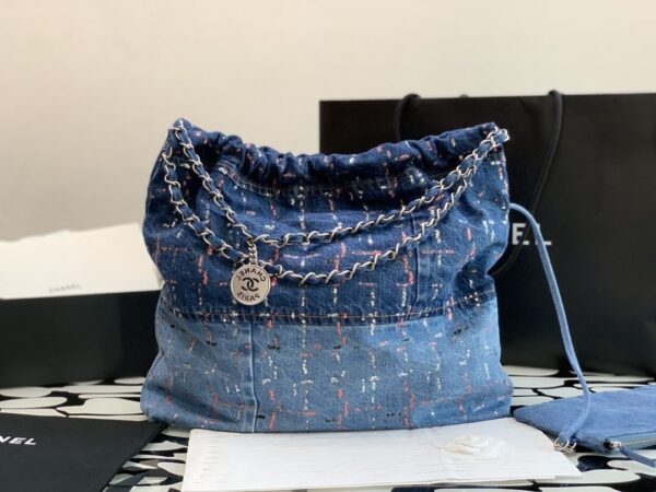 [REP 1:1] Chanel Demin Medium Bag Blue For Women 38.5cm / 15.1in
