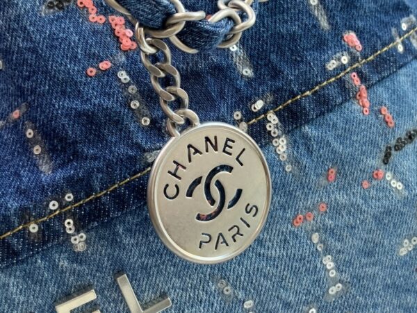[REP 1:1] Chanel Demin Medium Bag Blue For Women 38.5cm / 15.1in