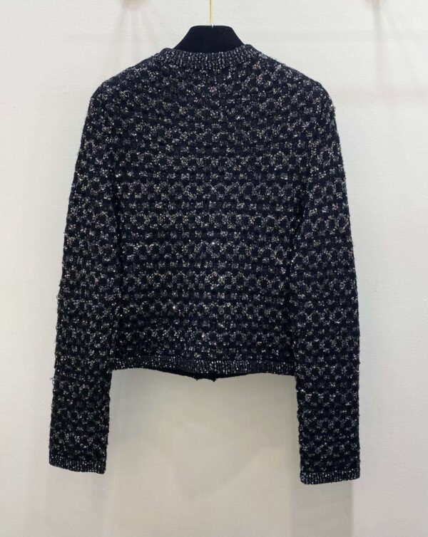 Chanel Double Pocket Knitted Cardigan Black For Women