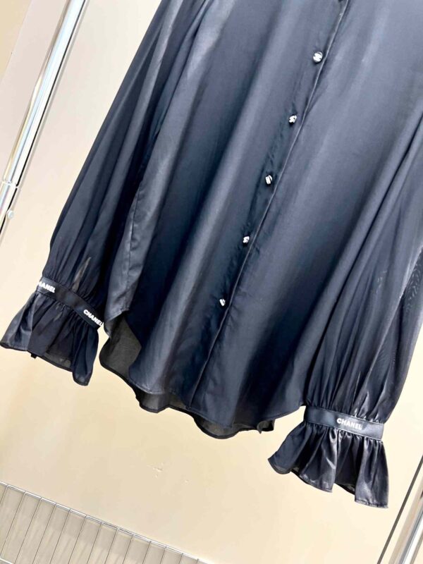Chanel Draped Shirt Black For Women