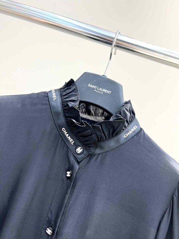 Chanel Draped Shirt Black For Women