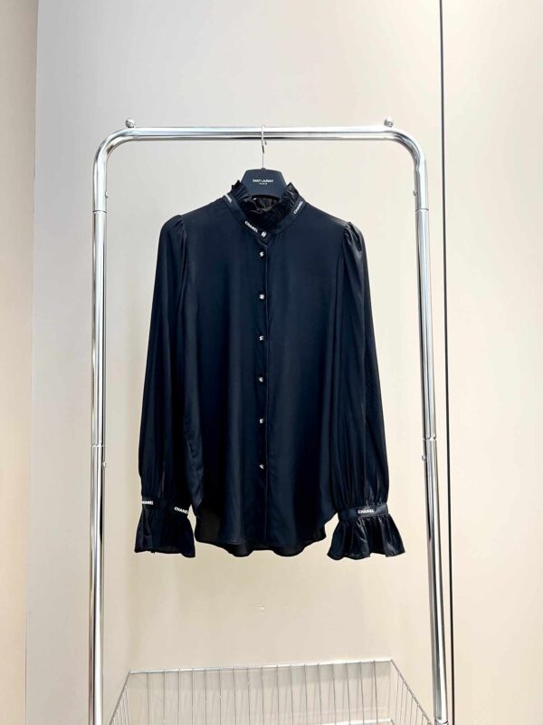 Chanel Draped Shirt Black For Women