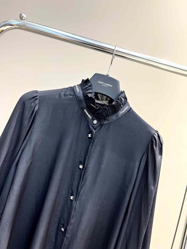 Chanel Draped Shirt Black For Women