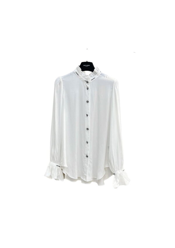 Chanel Draped Shirt White For Women