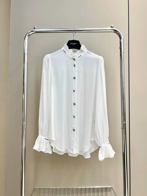 Chanel Draped Shirt White For Women