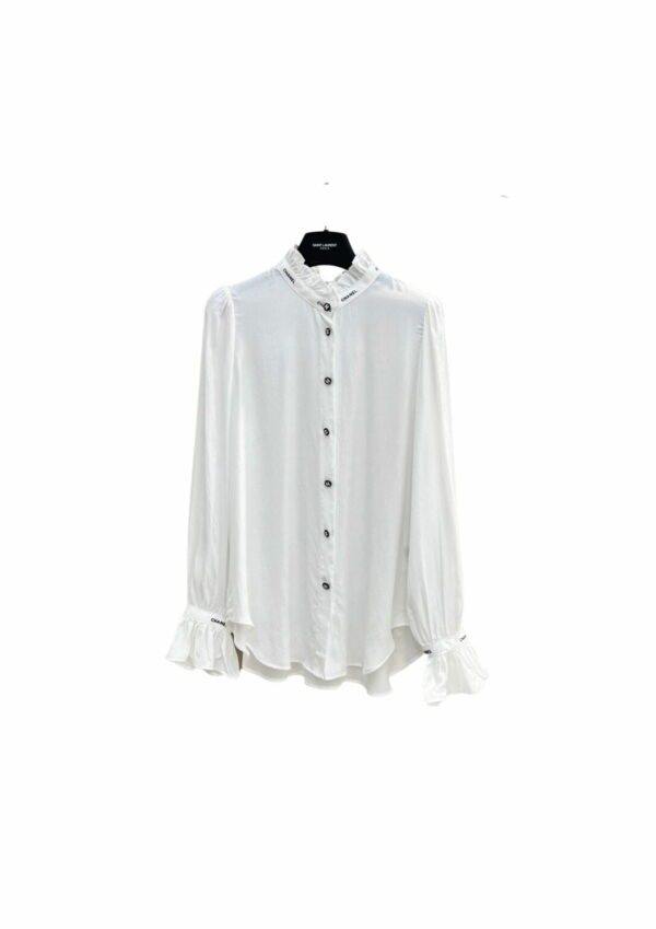 Chanel Draped Shirt White For Women