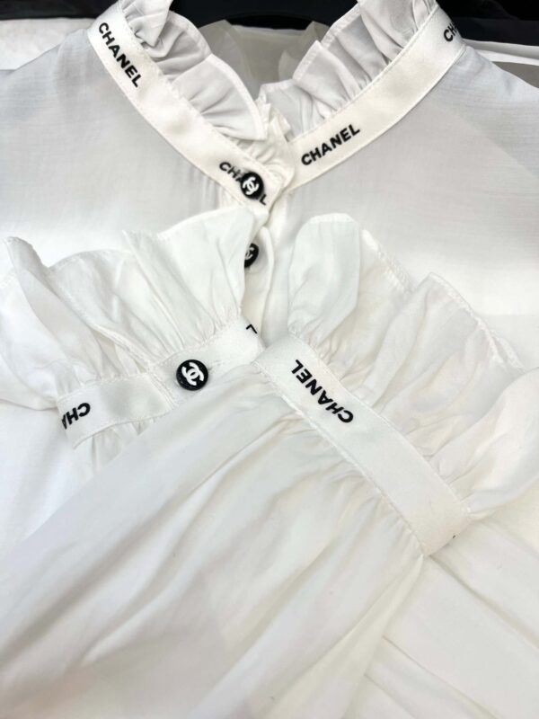 Chanel Draped Shirt White For Women