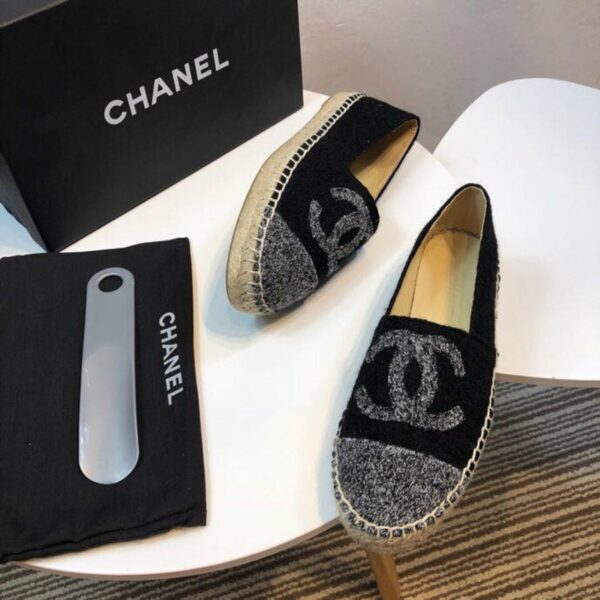 Chanel Espadrille Black/Grey For Women, Women's Shoes G29762