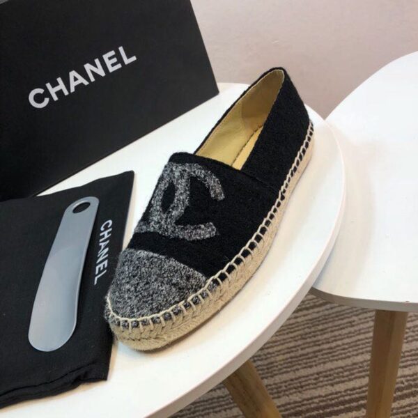 Chanel Espadrille Black/Grey For Women, Women's Shoes G29762