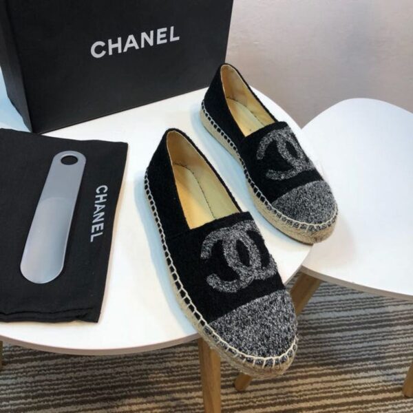Chanel Espadrille Black/Grey For Women, Women's Shoes G29762