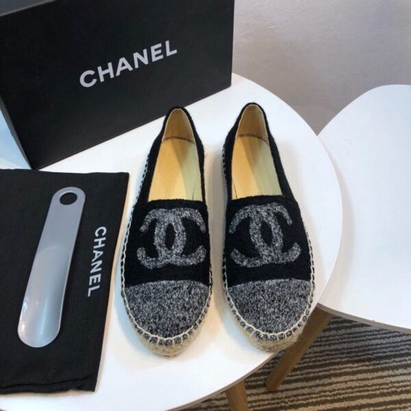 Chanel Espadrille Black/Grey For Women, Women's Shoes G29762