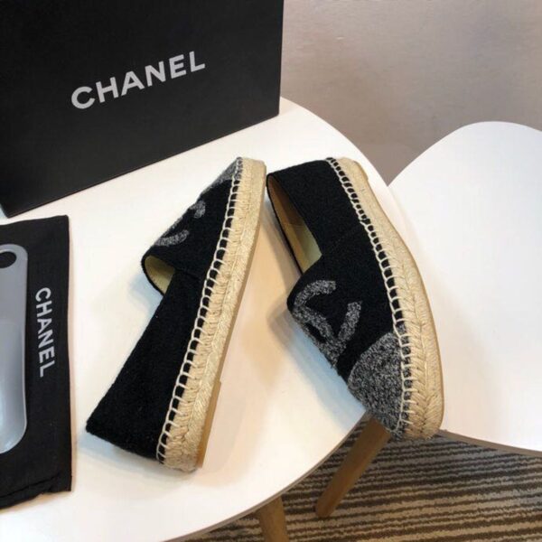 Chanel Espadrille Black/Grey For Women, Women's Shoes G29762
