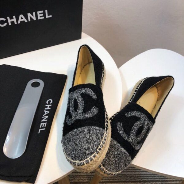 Chanel Espadrille Black/Grey For Women, Women's Shoes G29762