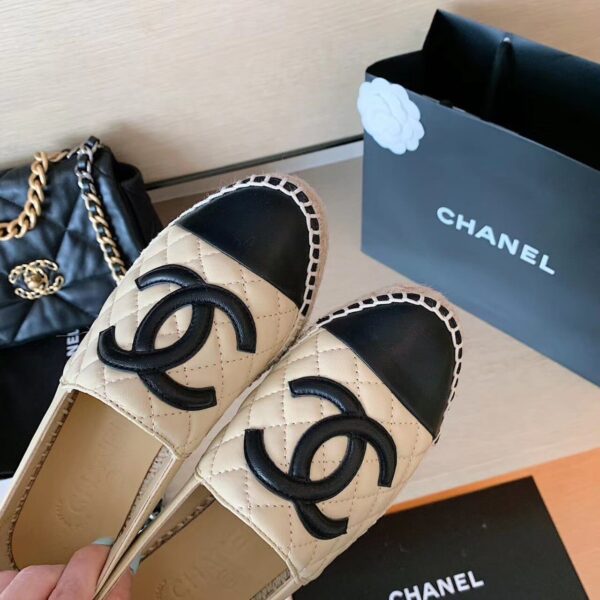 Chanel Espadrilles Beige/Black For Women, Women's Shoes G29762
