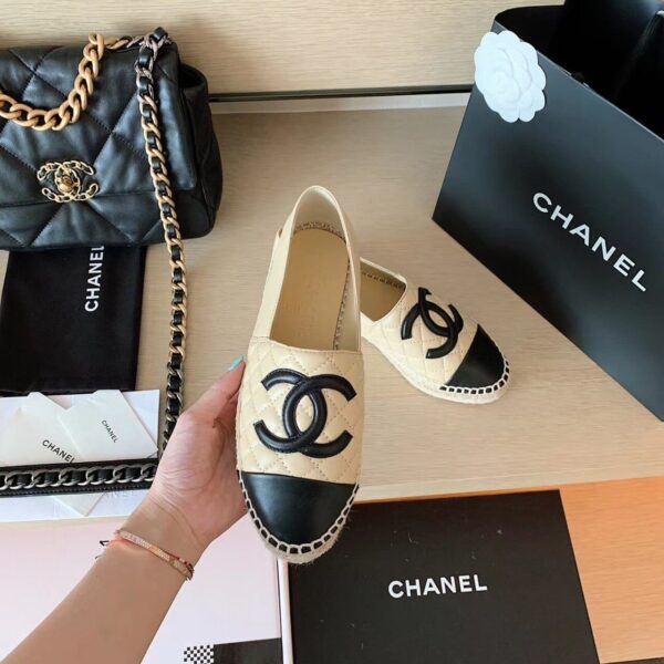 Chanel Espadrilles Beige/Black For Women, Women's Shoes G29762