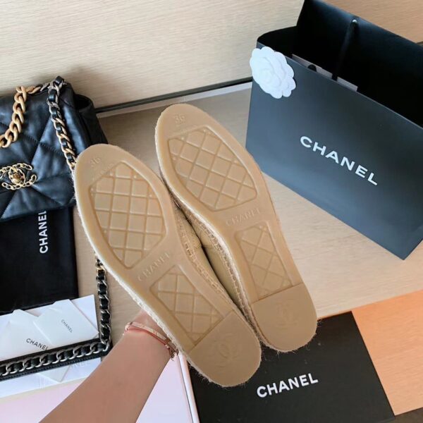 Chanel Espadrilles Beige/Black For Women, Women's Shoes G29762