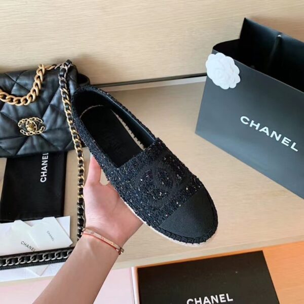 Chanel Espadrilles Black For Women, Women's Shoes G29762