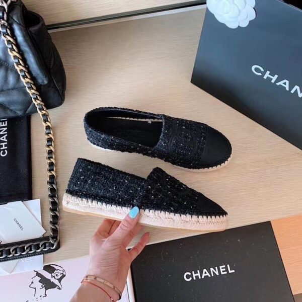 Chanel Espadrilles Black For Women, Women's Shoes G29762