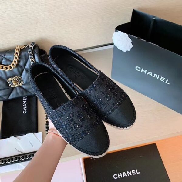 Chanel Espadrilles Black For Women, Women's Shoes G29762