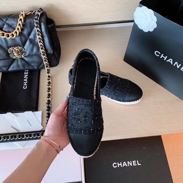 Chanel Espadrilles Black For Women, Women's Shoes G29762