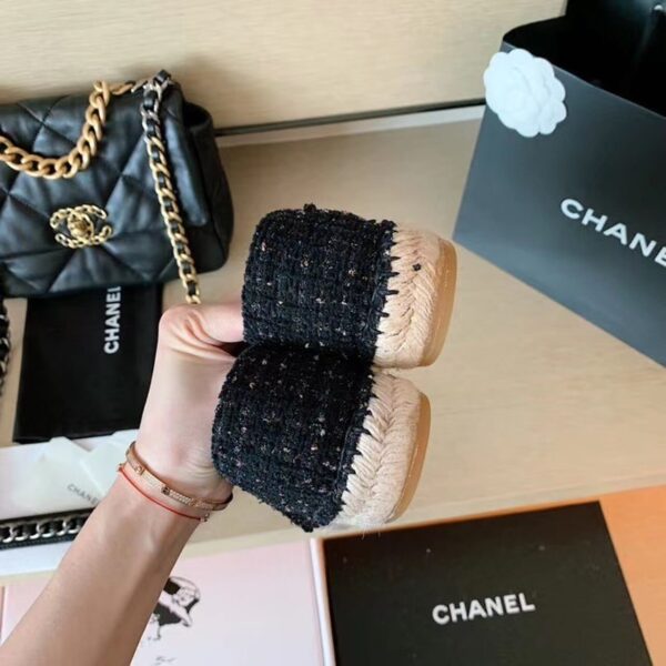Chanel Espadrilles Black For Women, Women's Shoes G29762