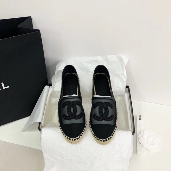 Chanel Espadrilles Black For Women, Women's Shoes G29762
