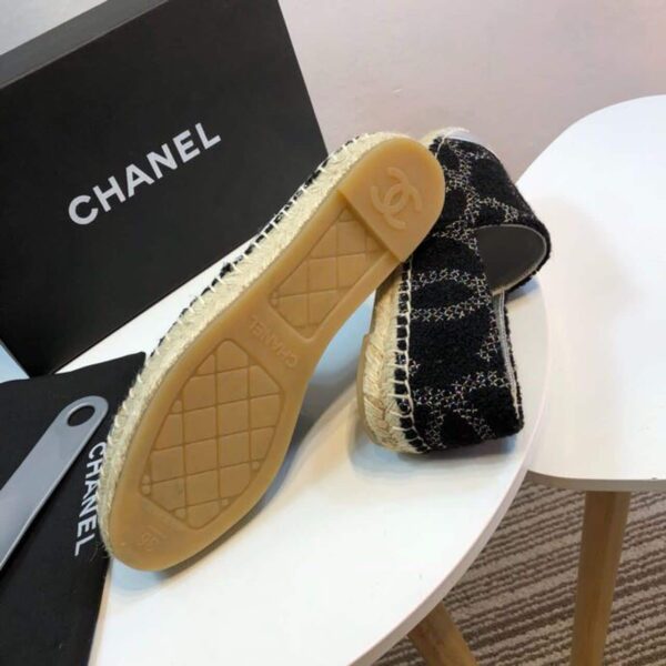 Chanel Espadrilles Black/Silver For Women, Women's Shoes G29762