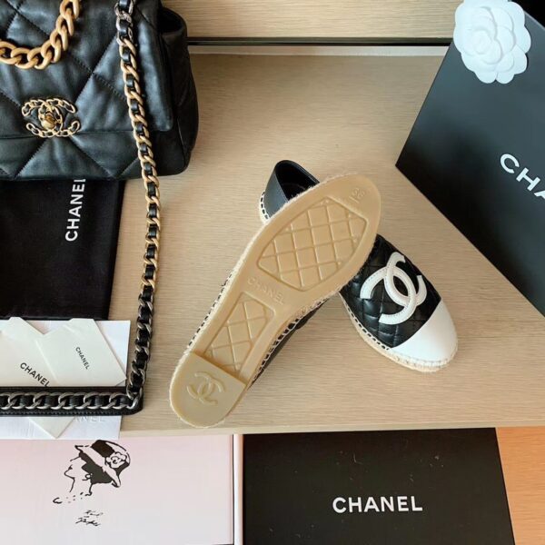 Chanel Espadrilles Black/White For Women, Women's Shoes G29762