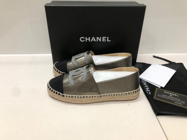 Chanel Espadrilles Metallic Grey For Women, Women's Shoes G29762