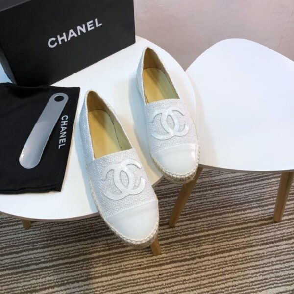 Chanel Espadrilles White For Women, Women's Shoes G29762