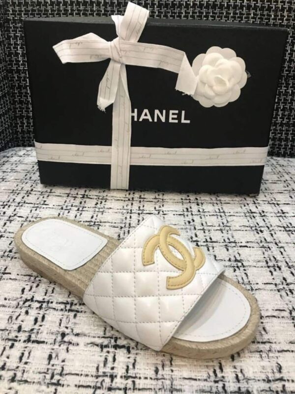 Chanel Espadrilles White/Beige For Women, Women's Shoes G35604