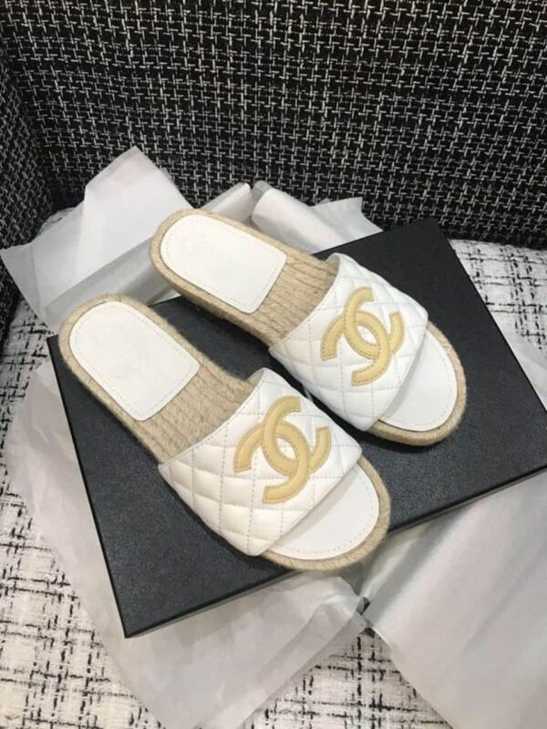 Chanel Espadrilles White/Beige For Women, Women's Shoes G35604