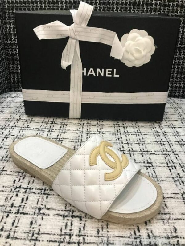 Chanel Espadrilles White/Beige For Women, Women's Shoes G35604