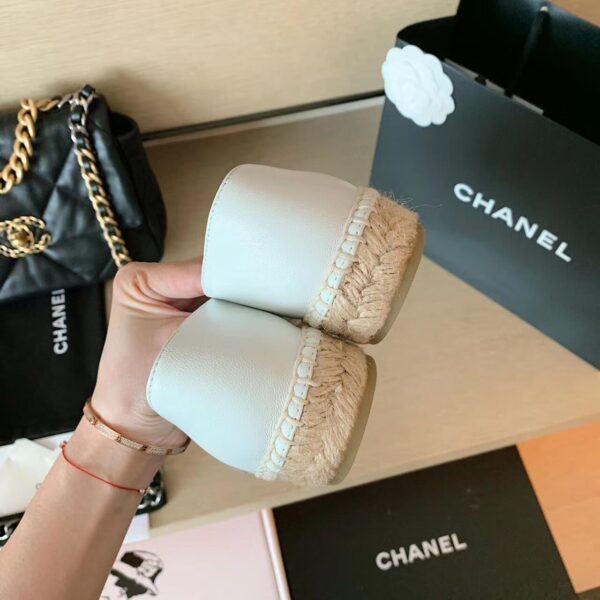 Chanel Espadrilles White/Black For Women, Women's Shoes G29762