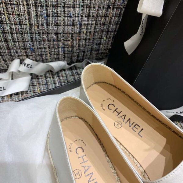 Chanel Espadrilles White/Black For Women, Women's Shoes G29762
