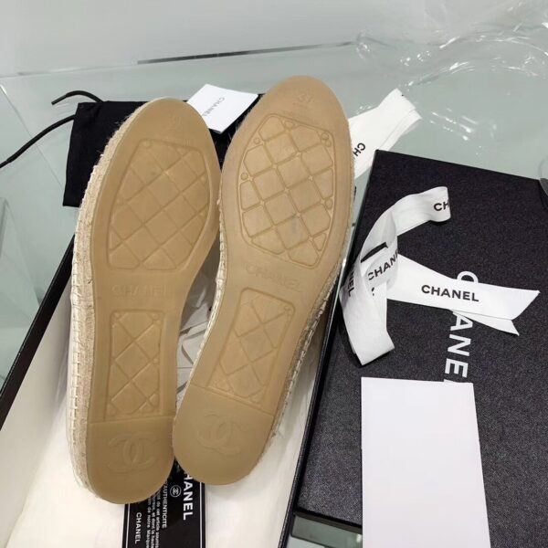 Chanel Espadrilles White/Black For Women, Women's Shoes G29762
