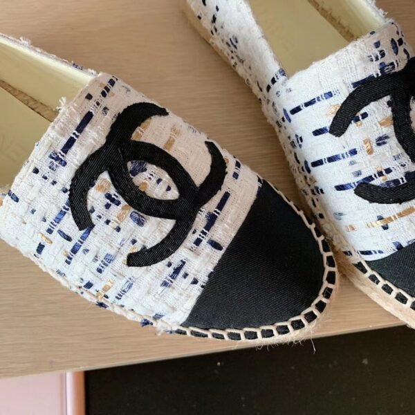 Chanel Espadrilles White/Black For Women, Women's Shoes G29762