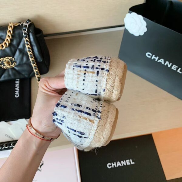 Chanel Espadrilles White/Black For Women, Women's Shoes G29762