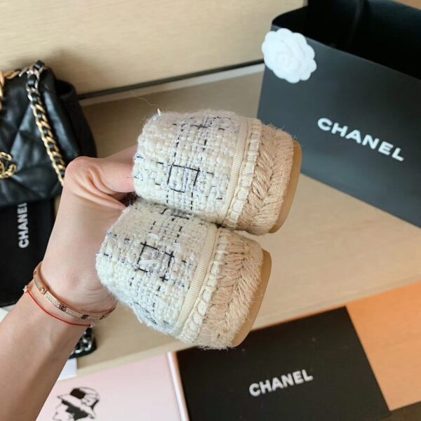 Chanel Espadrilles White/Black For Women, Women's Shoes G29762
