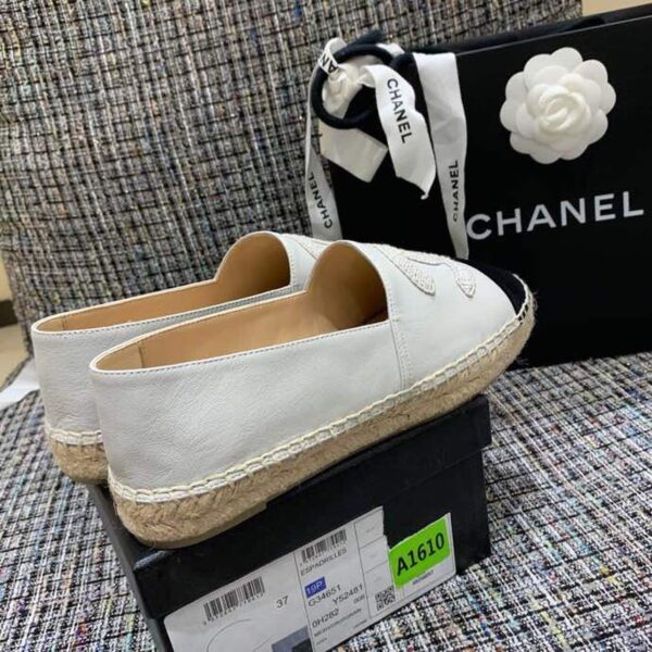 Chanel Espadrilles White/Black For Women, Women's Shoes G29762