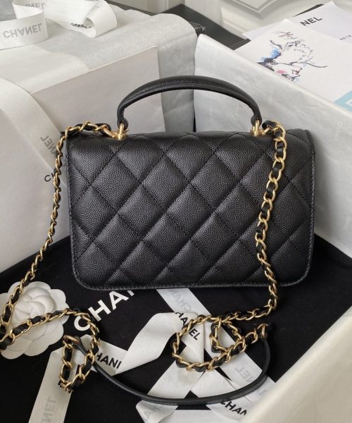 [REP 1:1] Chanel Flap Bag Black/Pink/White For Women 20cm / 7.9in