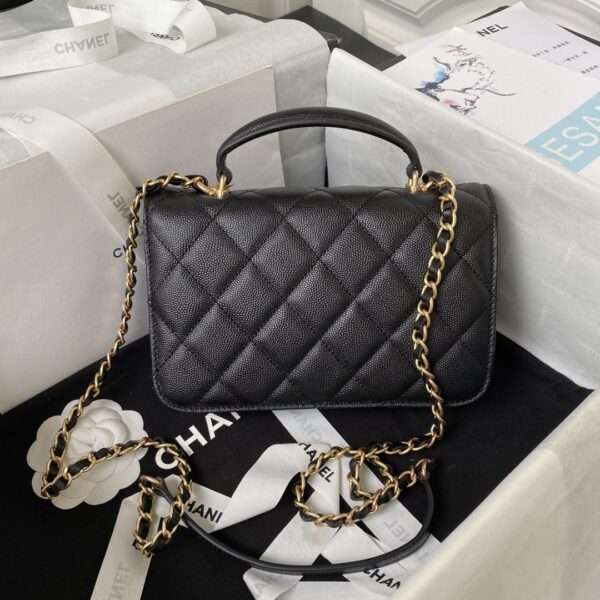 [REP 1:1] Chanel Flap Bag Black/Pink/White For Women 20cm / 7.9in
