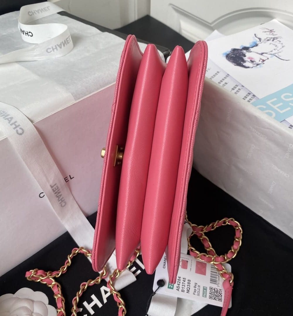 [REP 1:1] Chanel Flap Bag Black/Pink/White For Women 20cm / 7.9in