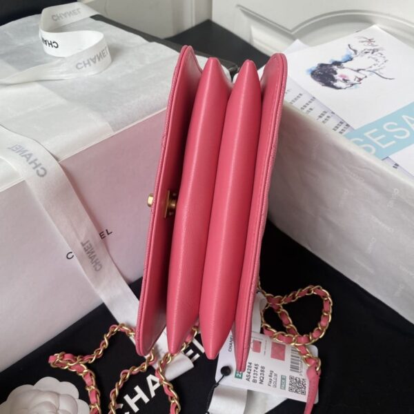 [REP 1:1] Chanel Flap Bag Black/Pink/White For Women 20cm / 7.9in