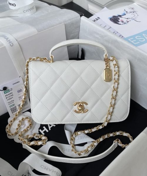 [REP 1:1] Chanel Flap Bag Black/Pink/White For Women 20cm / 7.9in