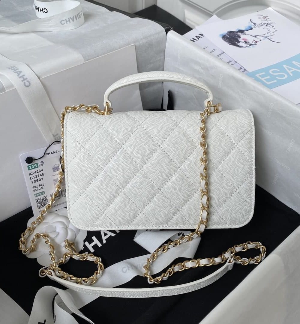 [REP 1:1] Chanel Flap Bag Black/Pink/White For Women 20cm / 7.9in