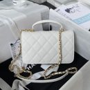 [REP 1:1] Chanel Flap Bag Black/Pink/White For Women 20cm / 7.9in