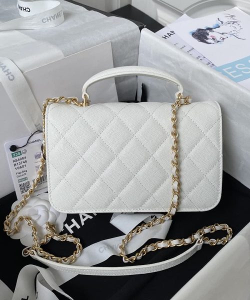[REP 1:1] Chanel Flap Bag Black/Pink/White For Women 20cm / 7.9in