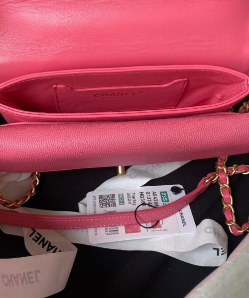 [REP 1:1] Chanel Flap Bag Black/Pink/White For Women 20cm / 7.9in