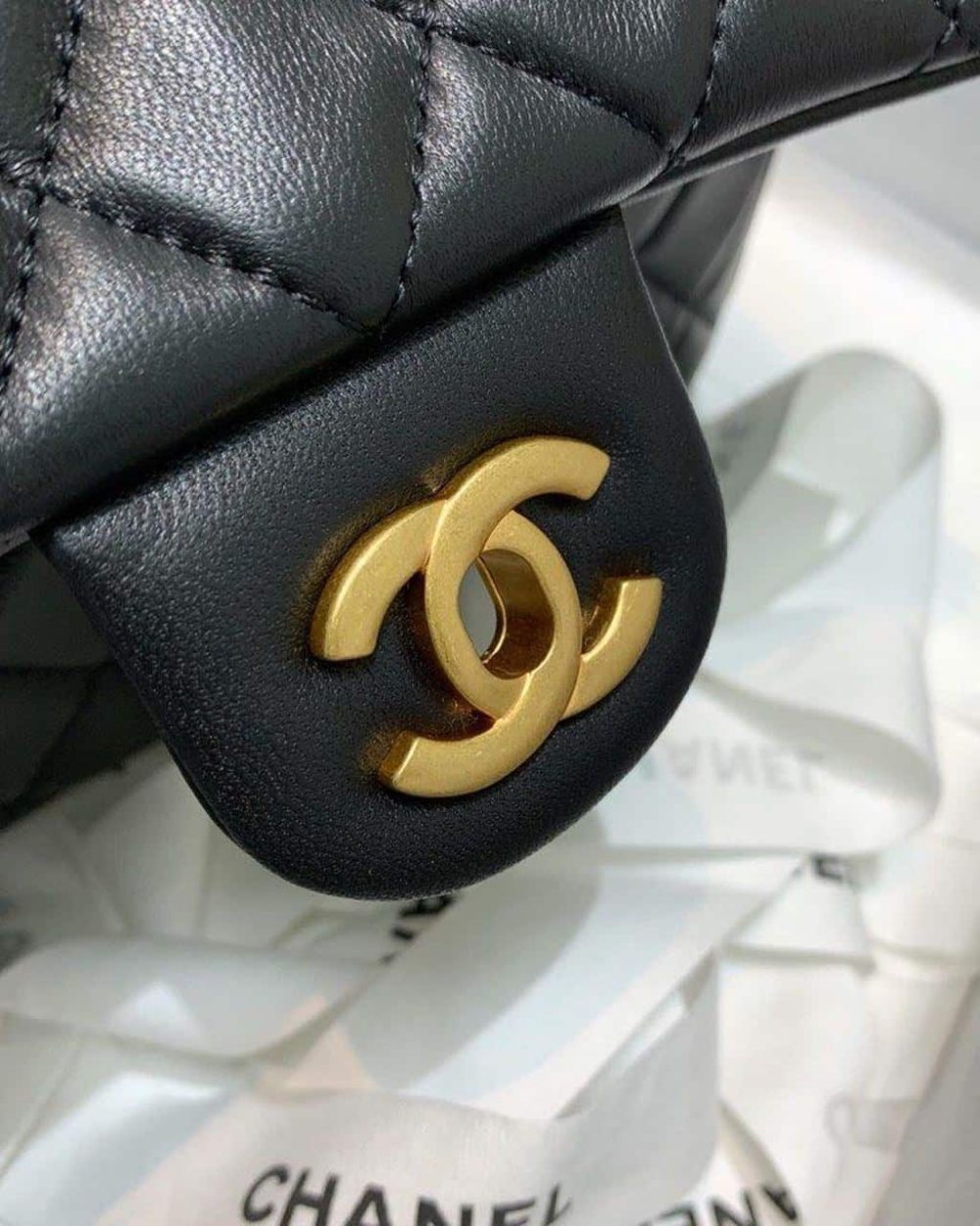 1:1 Replica Chanel Flap Bag With CC Ball On Strap Black For Women, Women's Handbags, Shoulder And Crossbody Bags 7.8in/20cm AS1787